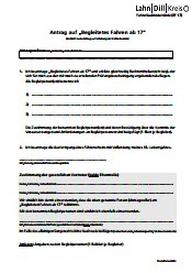 Antrag auf „Begleitetes Fahren ab 17“